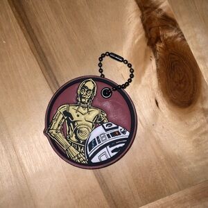 COACH X STAR WARS LEATHER BAG CHARM KEY CHAIN R2D2 C-3PO DROID DROIDS STARWARS